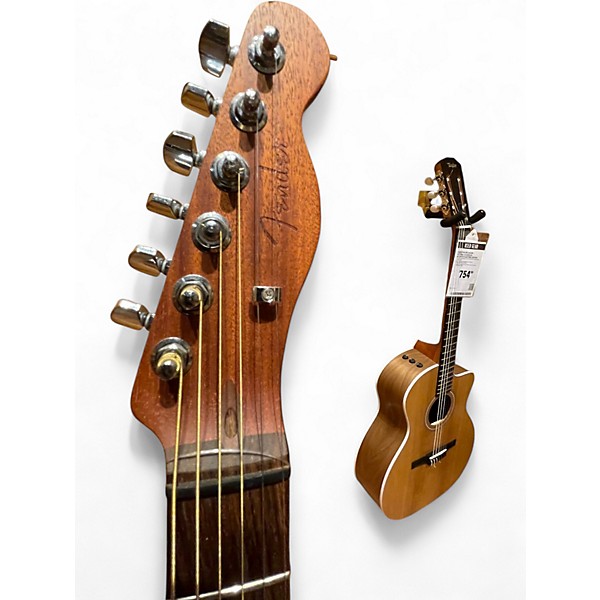 Used Fender Acoustasonic Player Telecaster Yellow Acoustic Electric Guitar