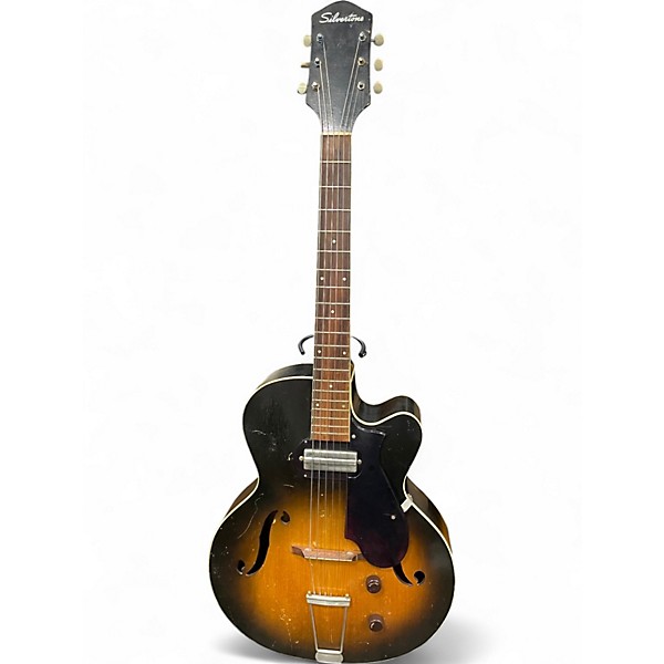 Used Silvertone h61 2 Color Sunburst Acoustic Electric Guitar