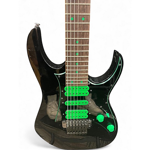 Used Ibanez UV70 Universe Steve Vai Signature 7 String COSMO BLACK Solid Body Electric Guitar