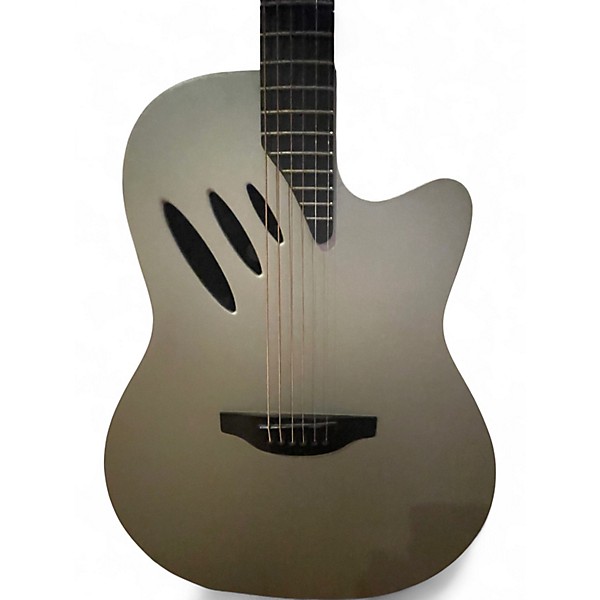 Used Ovation celebrity 54i Silver Acoustic Electric Guitar
