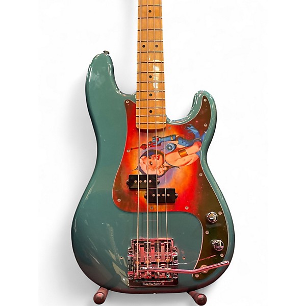 Used Fender  Limited Edition Player Precision Bass Ocean Turquoise Electric Bass Guitar