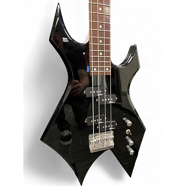 Used B.C. Rich PLATINUM SERIES WARLOCK BLACK Electric Bass Guitar