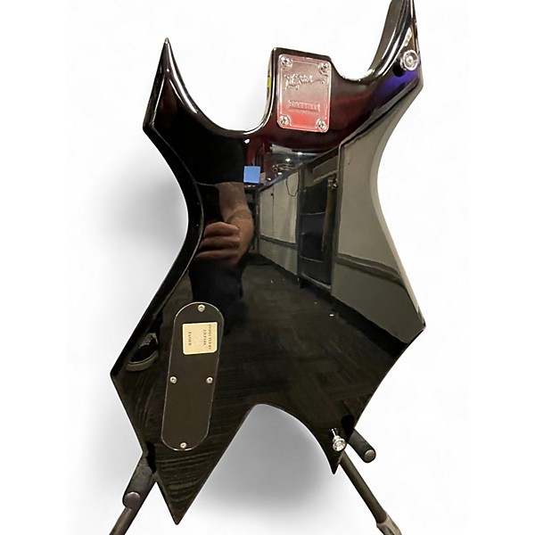 Used B.C. Rich PLATINUM SERIES WARLOCK BLACK Electric Bass Guitar