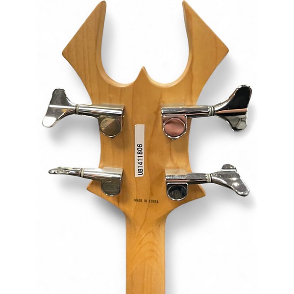 Used B.C. Rich PLATINUM SERIES WARLOCK BLACK Electric Bass Guitar