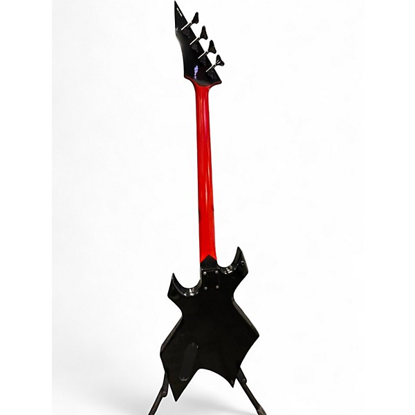 Used B.C. Rich PLATINUM SERIES WARLOCK BLACK Electric Bass Guitar