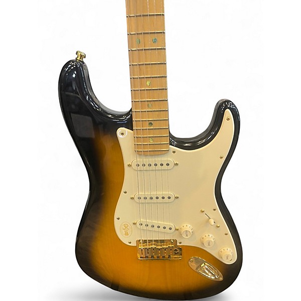 Used Fender 50TH ANNIVERSARY AMERICAN DELUXE STRATOCASTER 2 Color Sunburst Solid Body Electric Guitar
