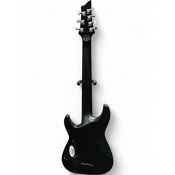 Used Schecter Guitar Research Damien Platinum 7 Satin Black Solid Body Electric Guitar