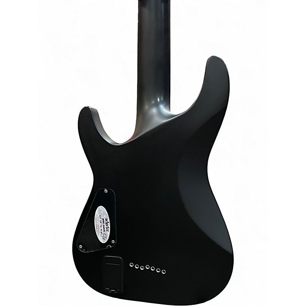 Used Schecter Guitar Research Damien Platinum 7 Satin Black Solid Body Electric Guitar