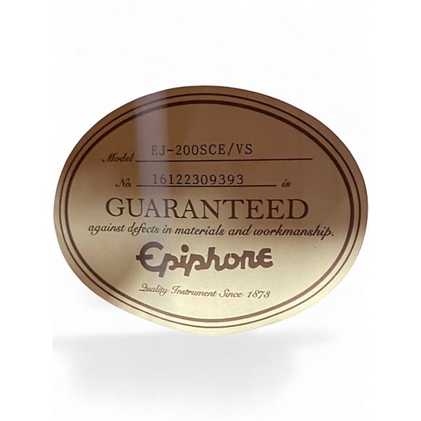 Used Epiphone EJ200SCE Sunburst Acoustic Electric Guitar