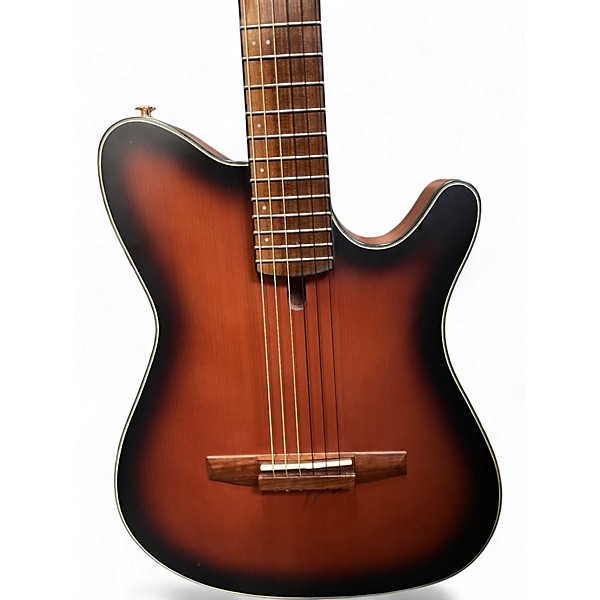 Used Ibanez FRH10N Sunburst Flat Classical Acoustic Electric Guitar