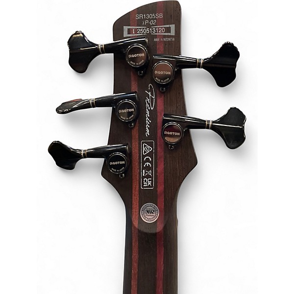 Used Ibanez SR1305SB Trans Black Electric Bass Guitar