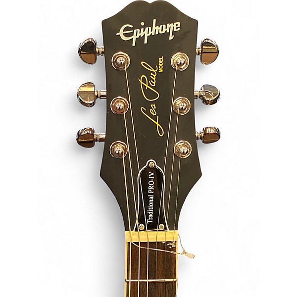 Used 2024 Epiphone Les Paul Traditional Pro IV Gold Top Solid Body Electric Guitar