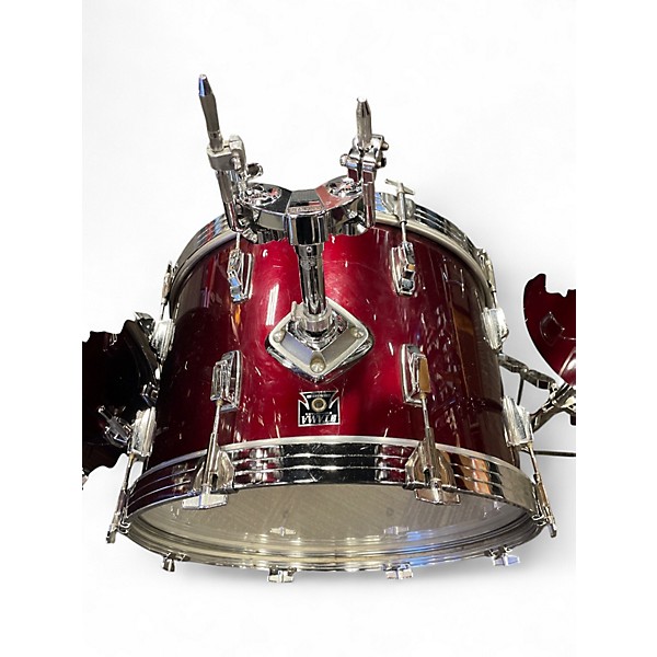 Used TAMA 7 Piece swingstar red sparkle Drum Kit