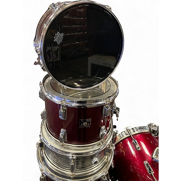 Used TAMA 7 Piece swingstar red sparkle Drum Kit