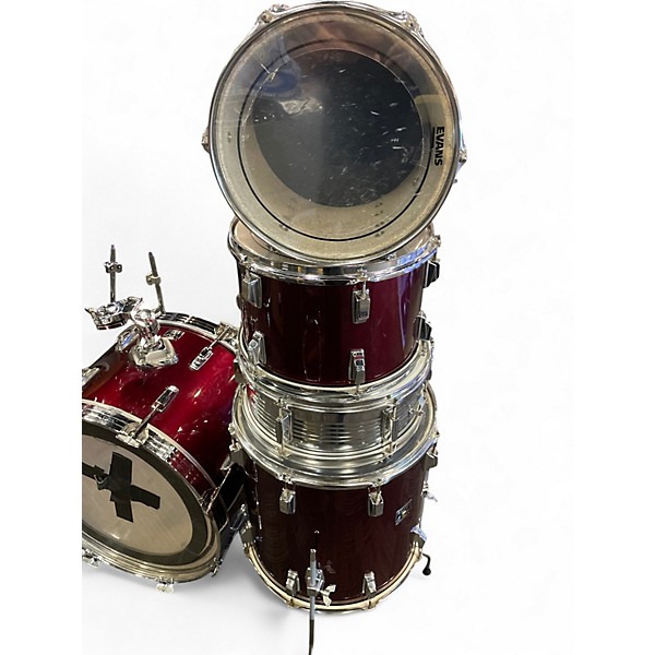 Used TAMA 7 Piece swingstar red sparkle Drum Kit