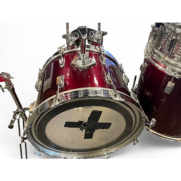Used TAMA 7 Piece swingstar red sparkle Drum Kit