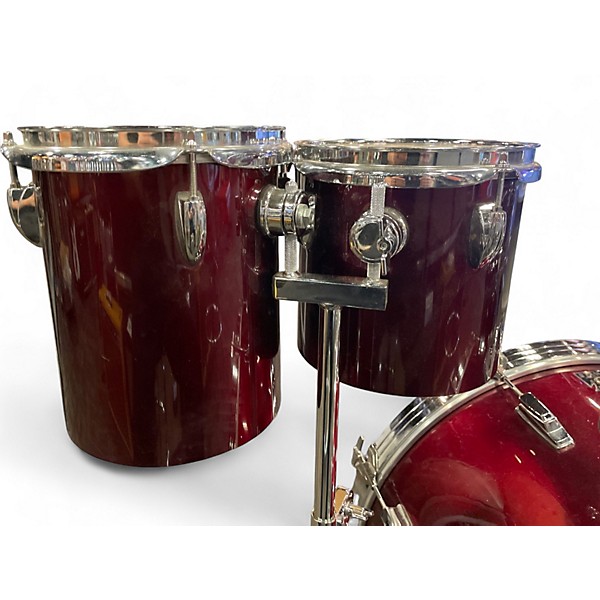 Used TAMA 7 Piece swingstar red sparkle Drum Kit