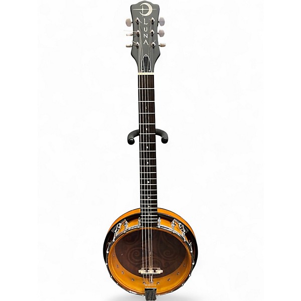Used Luna Celtic Banjo 6 Antique Natural Banjo