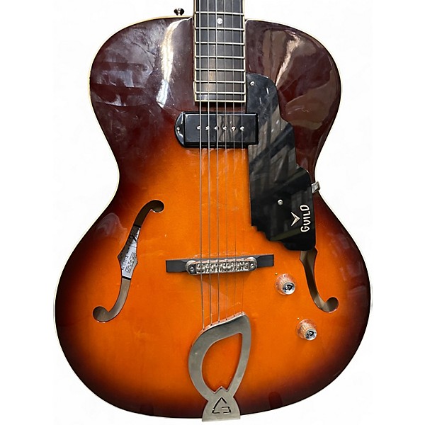Used Guild T-50 SLIM Sunburst Hollow Body Electric Guitar