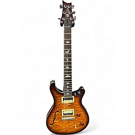 Used PRS SE Custom Semi Hollow Body Quilt Top AMBER BURST Hollow Body Electric Guitar