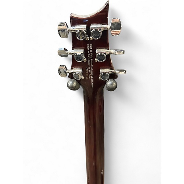 Used PRS SE Custom Semi Hollow Body Quilt Top AMBER BURST Hollow Body Electric Guitar