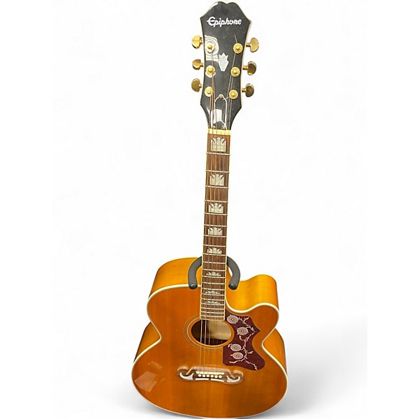 Used Epiphone J-200 EC Studio Natural Acoustic Electric Guitar