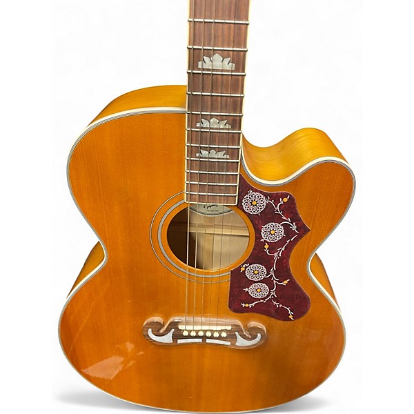 Used Epiphone J-200 EC Studio Natural Acoustic Electric Guitar