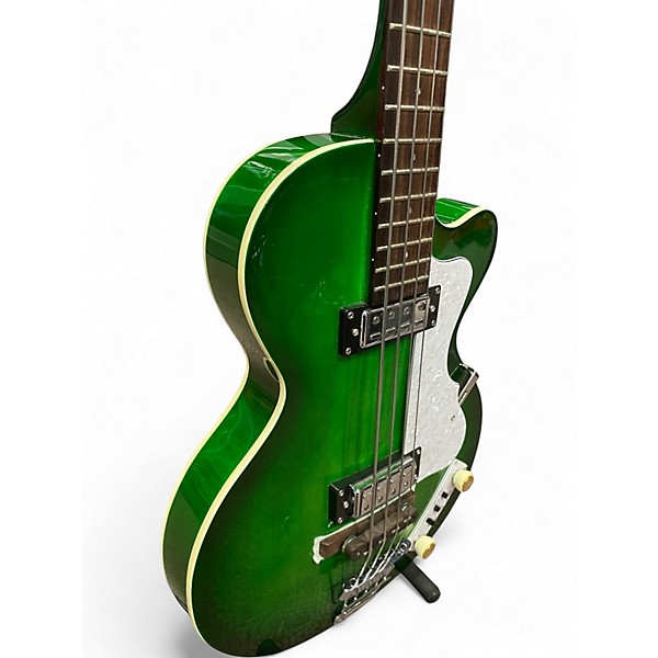 Used Hofner Ignition Club Green Burst Electric Bass Guitar