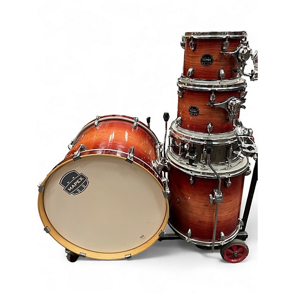 Used Mapex 5 Piece ARMORY SERIES REDWOOD BURST Drum Kit