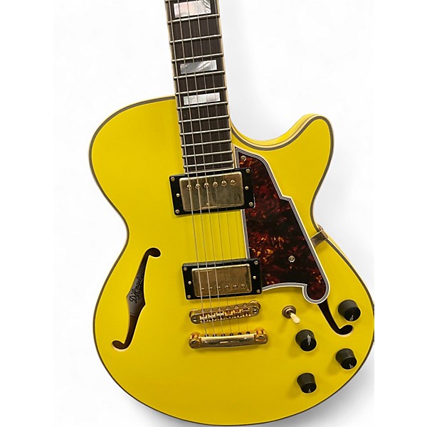 Used D'Angelico DELUXE SSSP SEMI HALLOW BODY Yellow Hollow Body Electric Guitar