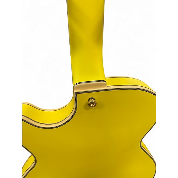 Used D'Angelico DELUXE SSSP SEMI HALLOW BODY Yellow Hollow Body Electric Guitar