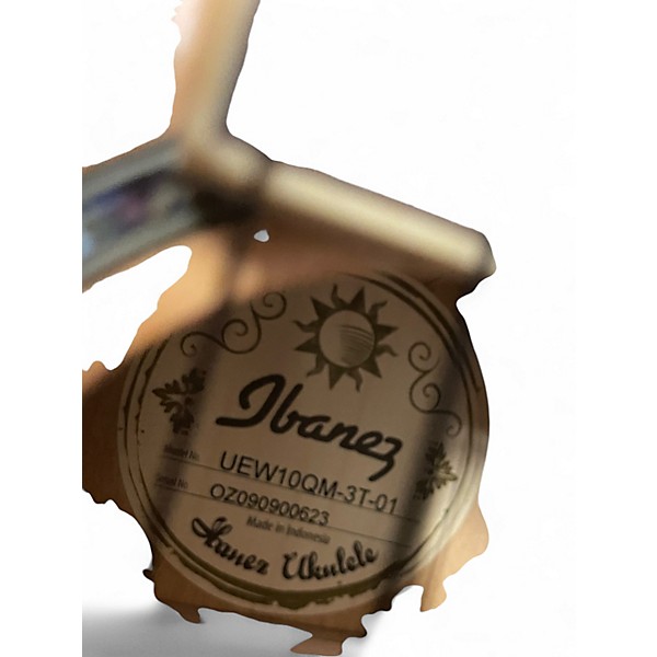 Used Ibanez UEW10QM NATURAL QUILT Ukulele