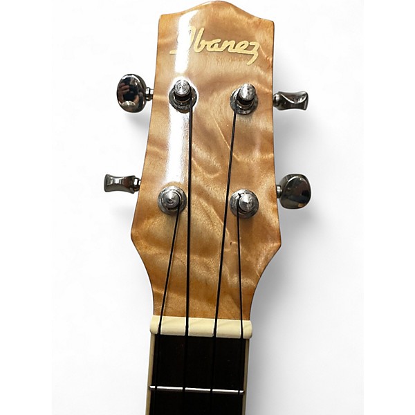 Used Ibanez UEW10QM NATURAL QUILT Ukulele