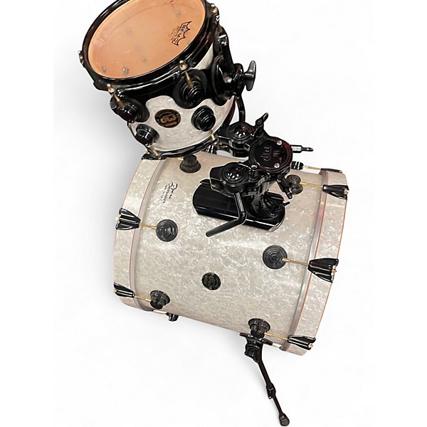 Used DW 2 Piece BOP Pearl White Drum Kit