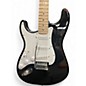 Used 2025 Squier Sonic strat Left Handed Black Solid Body Electric Guitar