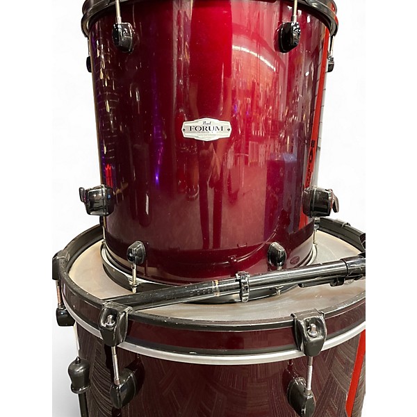 Used Pearl 2 Piece Forum wine red Drum Kit