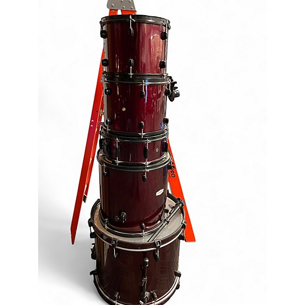Used Pearl 2 Piece Forum wine red Drum Kit