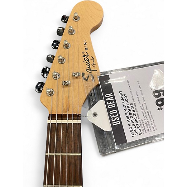 Used Squier MINI Candy Apple Red Solid Body Electric Guitar