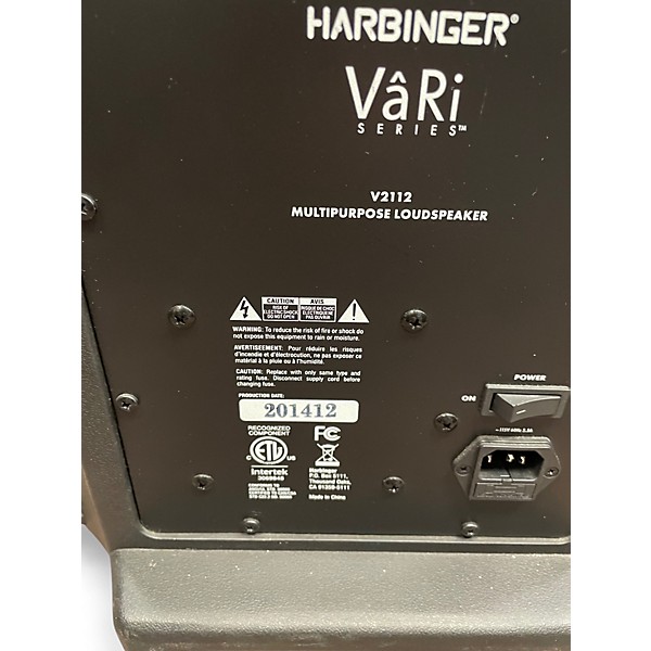 Used Harbinger VARI V2112 Powered Speaker