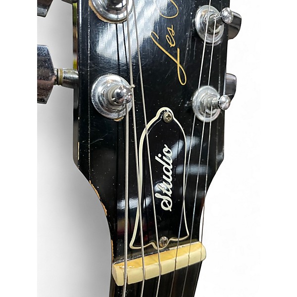 Vintage 1987 Gibson Les Paul Studio Ebony Solid Body Electric Guitar