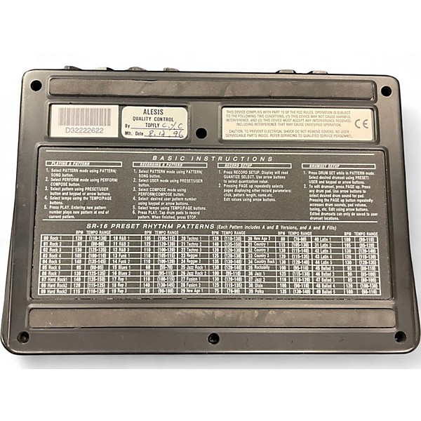 Used Alesis SR16 Drum Machine