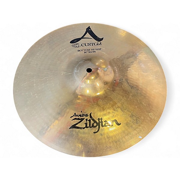 Used Zildjian 14in A Custom Hi Hat Pair Cymbal