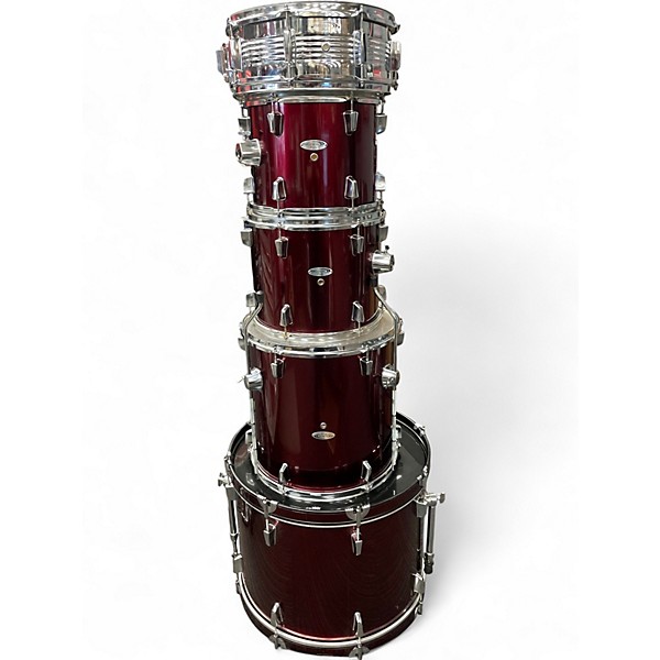 Used PRECISION DRUM CO 5 Piece precision plus Metallic Red Drum Kit