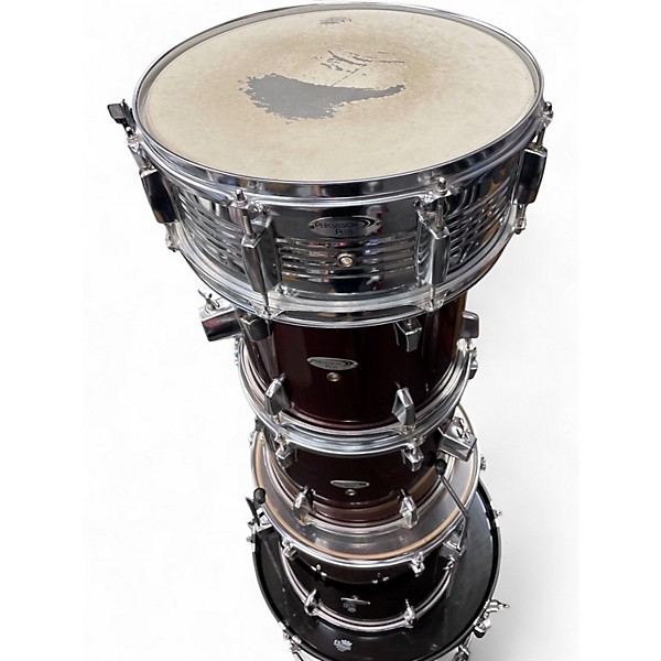 Used PRECISION DRUM CO 5 Piece precision plus Metallic Red Drum Kit