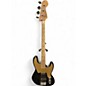 Used Squier Paranormal Jazz Bass 54 Black and Gold Electric Bass Guitar thumbnail