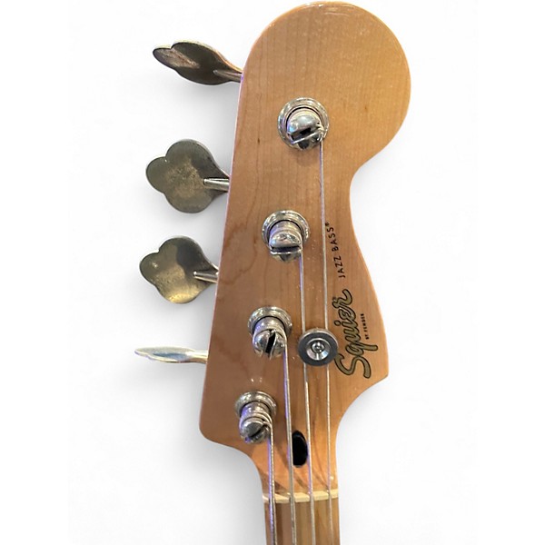 Used Squier Paranormal Jazz Bass 54 Black and Gold Electric Bass Guitar