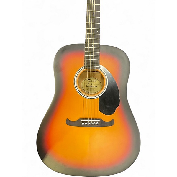 Used Fender FA-125 Dreadnought 2 Color Sunburst Acoustic Guitar
