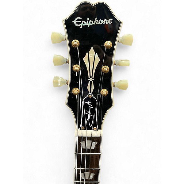 Used Epiphone Johnny A. Custom Amber Burst Hollow Body Electric Guitar