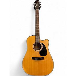 Used Takamine EF340SCGN Natural Acoustic Electric Guitar