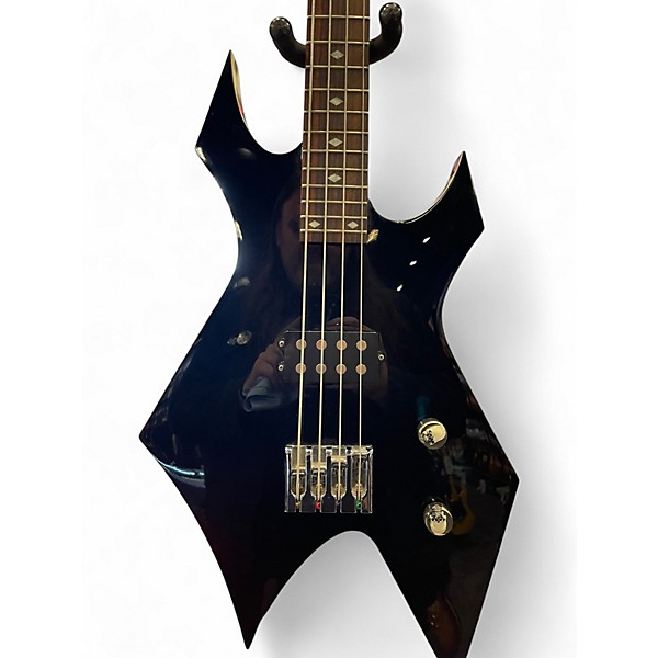 Used B.C. Rich RWBO Revenge Warlock Black Electric Bass Guitar